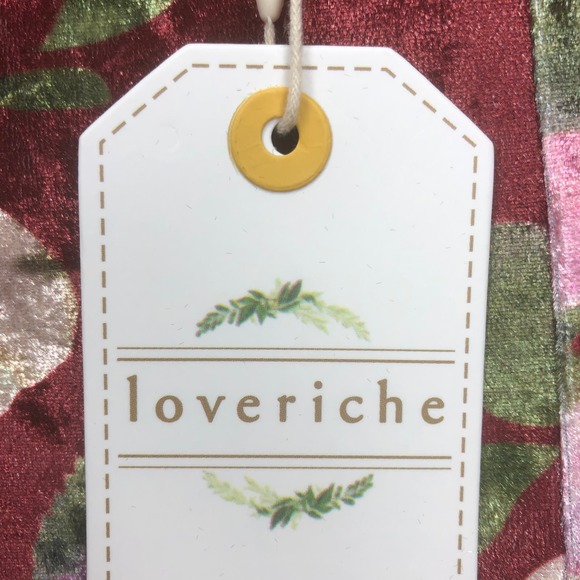 Loveriche Wine Mix Floral Velvet Dress - Size Medium - Picture 12 of 13